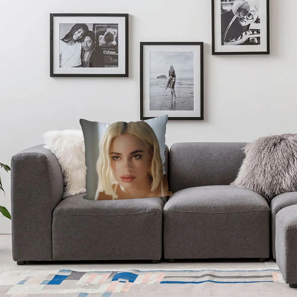 1PC Singer Martina Stoessel TINI Pillow Case Sofa Decorative Home Double-sided Printing Short Plush Cute Cushion Cover