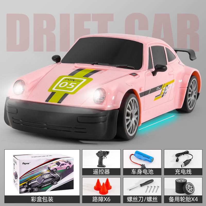

Дистанционное управление высокоскоростной гоночный автомобиль для дрифта 2.4G полноприводный спортивный автомобиль с дистанционным управлением игрушечный автомобиль для мальчика розовый