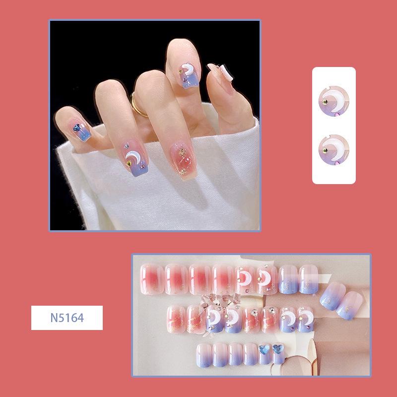 French Bow Press-On Student Nails: Handmade Short, Gentle Daily Wear