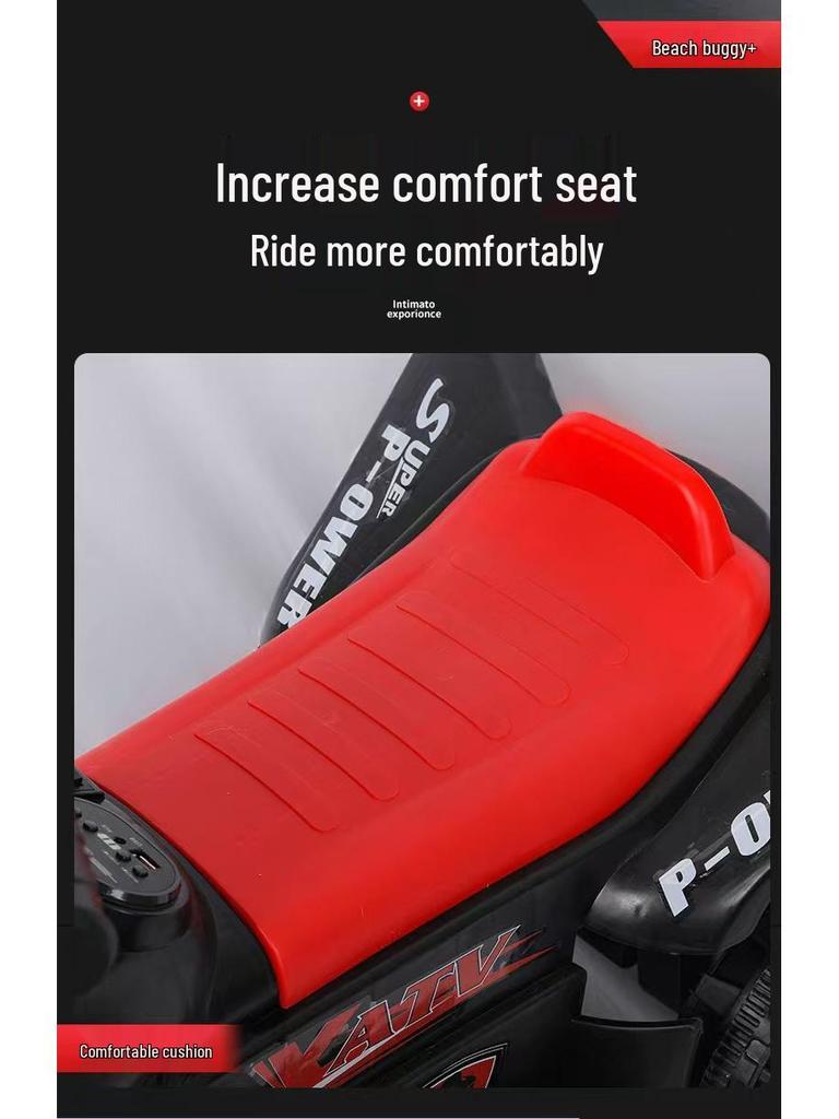 Elektrisches Kinder-Offroad-Strand-Aufsitzauto - Vierrädrig, Groß, Wiederaufladbares Spielzeug für Jungen und Mädchen.