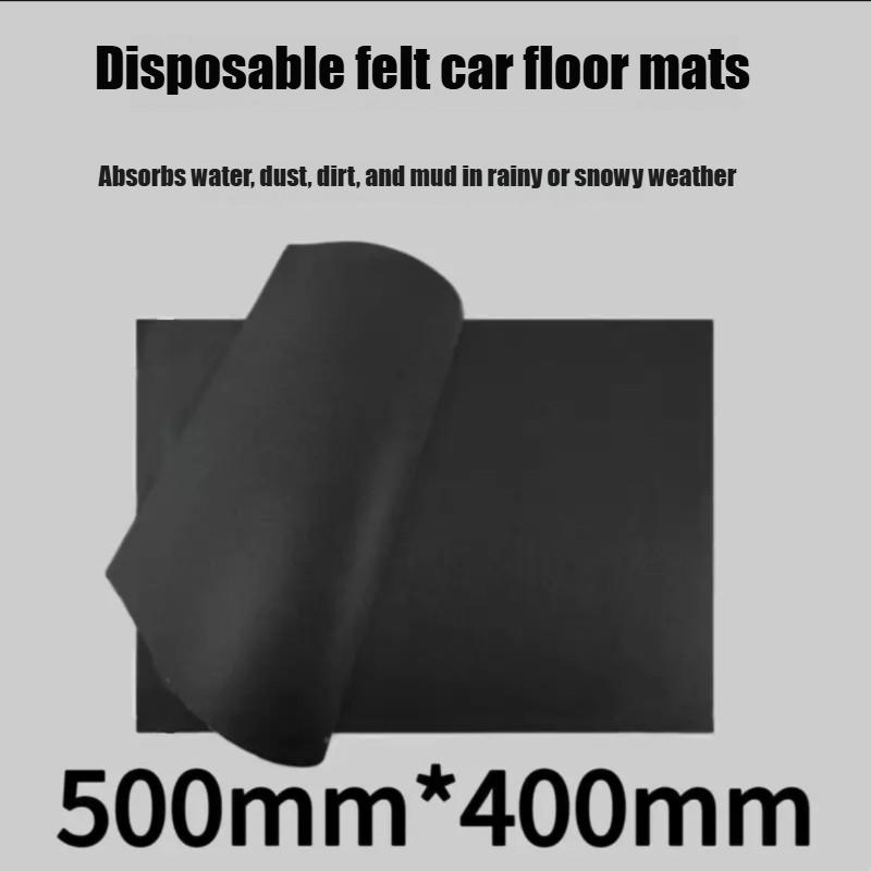Disposable Felt Car Floor Mats for Pet Mud Snow Waterproof Thick Absorbent Protective Cover Car Detailing Interior Accessories