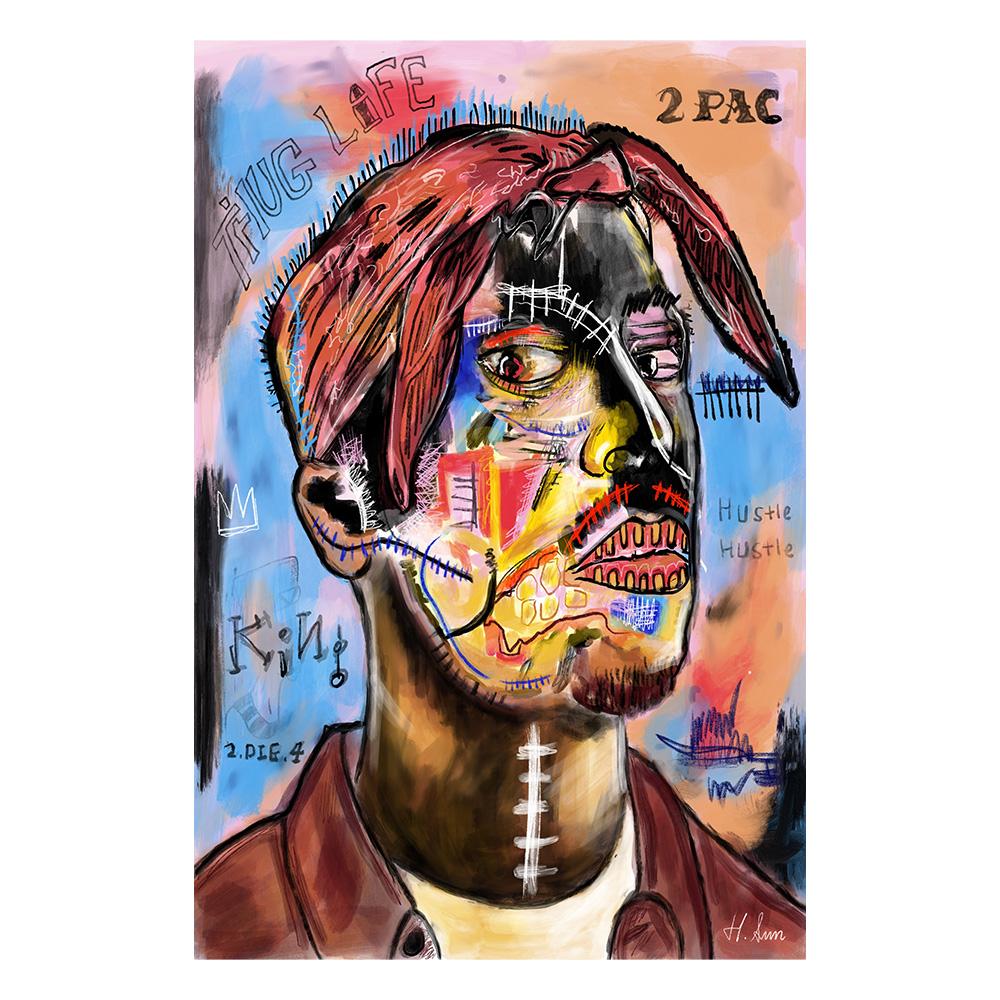 Portrait Canvas Paintings Wall Posters Graffiti  Art Canvas Modern Wall Art Canvas Pictures Home Decoration Background