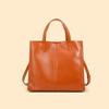 Leather Women's Bags Large Capacity Vertical Square Bags Simple Shoulder Crossbody Handbags Cowhide Women's Bags
