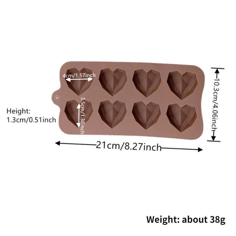

Heart Chocolate Mold Diamond Love Silicone Mold Wedding Candy Baking Mold 3D Cupcake Decorations Cake Mould Valentine s Day Gift