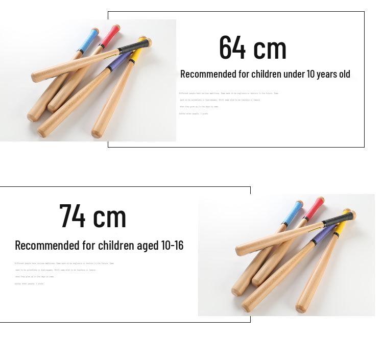 Solid Beech Heavy-Duty Polished Wood Baseball Bat