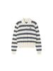 KIRSH Striped Collared Knit Top [Ivory]