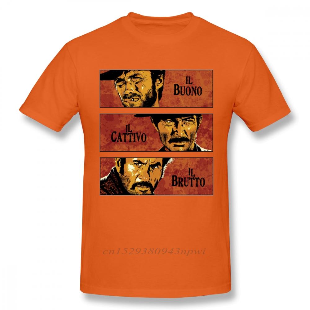 Pure Cotton Quality The Good The Bad And Ugly Graphic T Shirt For Male Il Buono Brutto Cattivo Tee Shirt Swag Unique Tshirt