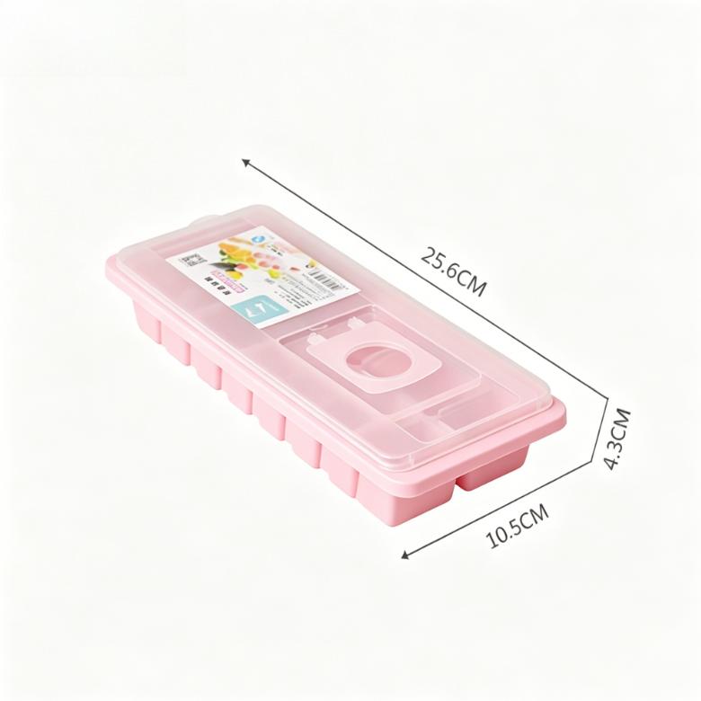 Summer Plastic Ice Cube Mold 16-Cell Ice Tray with Cover PP Ice Maker Creative Ice Box Bulk Order