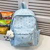 Schoolbag Korean Version Ins Style Backpack Female College Student Simple Versatile Schoolbag Junior High School Student Backpack Outdoor Travel Bag