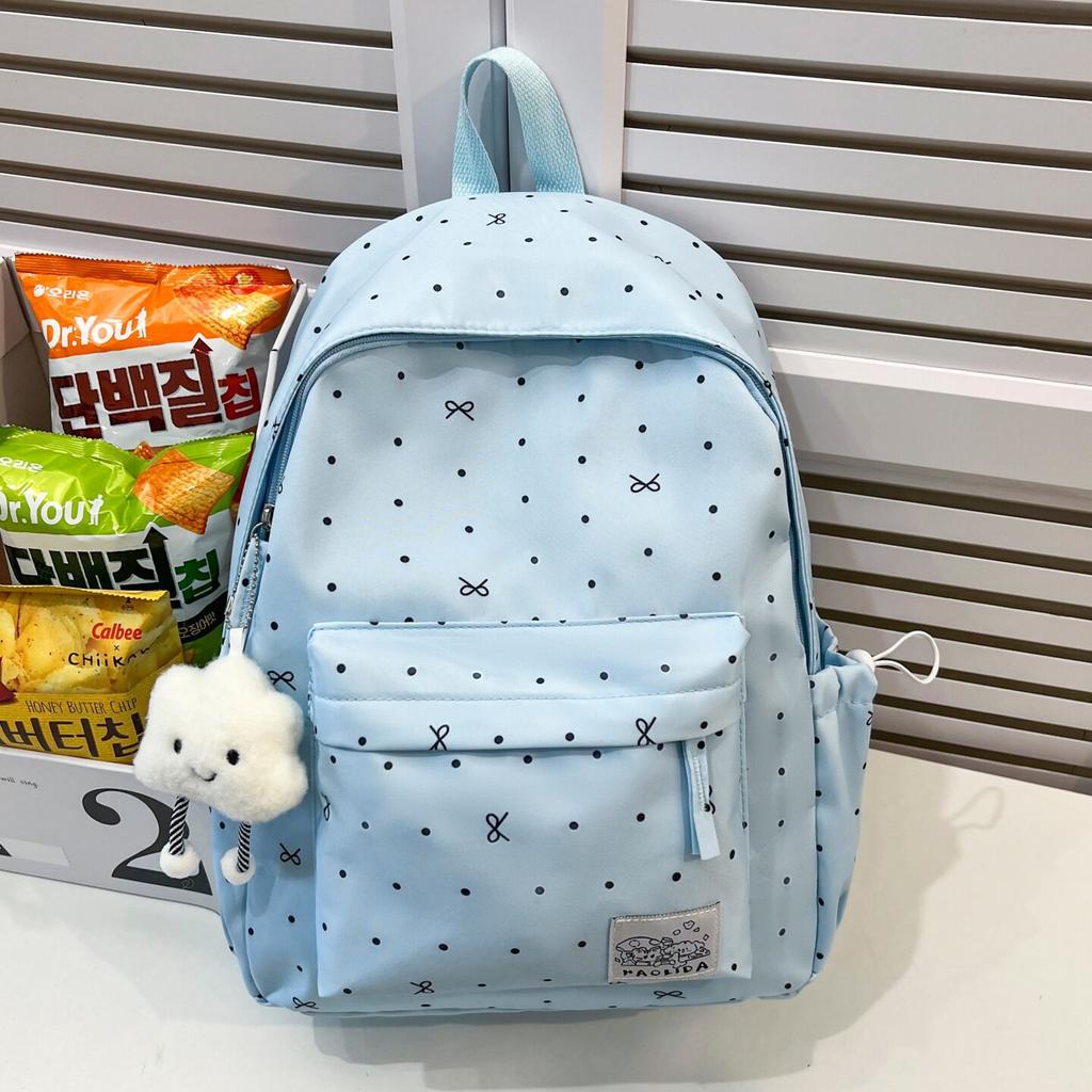 Schoolbag Korean Version Ins Style Backpack Female College Student Simple Versatile Schoolbag Junior High School Student Backpack Outdoor Travel Bag