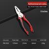 Industrial Grade Multi-Functional Wire Cutter Set: 8" Needle-Nose Pliers, 6" Diagonal Cutters, and Electrician's Snips.