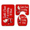 Christmas Bathroom Floor Mat Toilet Three-Piece Set