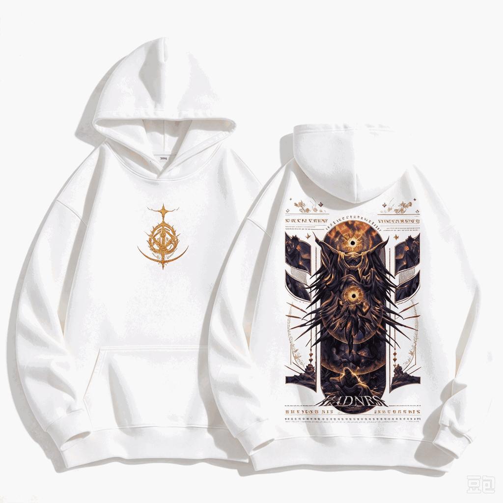 Felpe con Cappuccio Grafiche Elden Ring Autunno Inverno Uomo Manga Vintage Oversize Unisex Streetwear Trendy Sportive Grafiche Y2k Maniche Corte Classiche