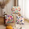 Bunte Blumen Kissenbezug Weicher Plüsch Wurfkissenbezug Doppelseitiger Dekorativer Kissenbezug für Sofa Schlafzimmer Heimdeko