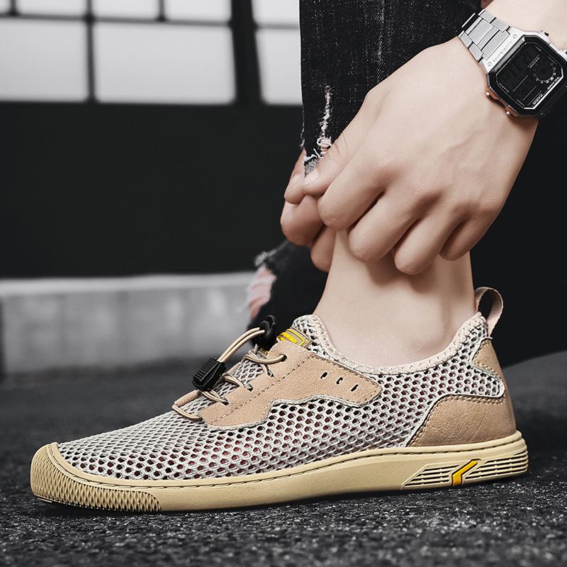 Fashion 2025 New Men's Shoes High-quality Summer Casual Mesh Shoe Outdoor Sandals Breathable Mesh Sports Beach Shoes Comfy Luxury Brand