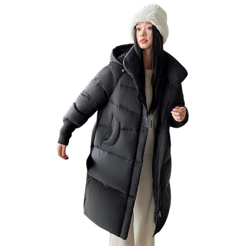 Winter New Casual Cotton Clothes Long Down Cotton Clothes Women's Thickened Warm Design Versatile Jacket