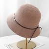 French Elegant Bow Knitted Fisherman's Hat Children's Spring and Autumn Fashion Casual Small Brim Hat Sunscreen Sun Hat Tide