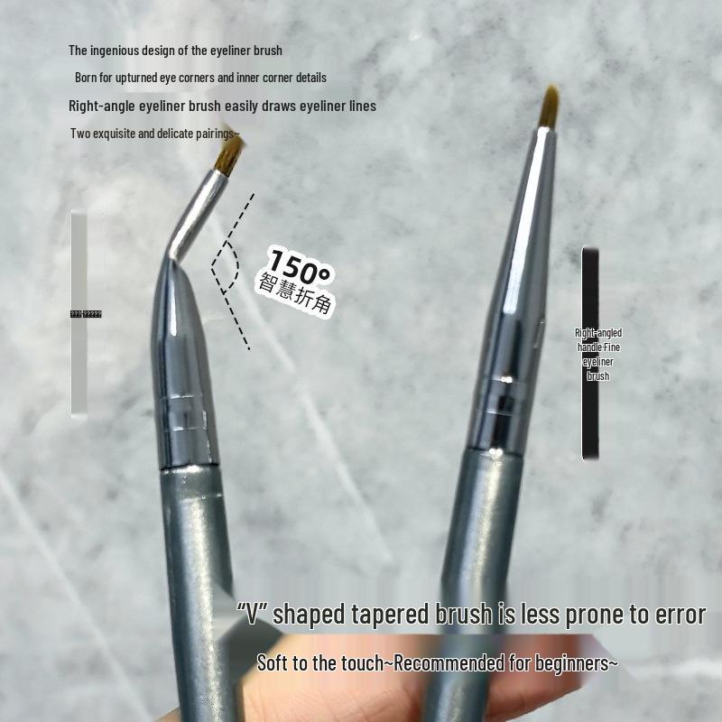 Mingxi Zhi Angled Eyeliner & Under-Eye Detail Brush for Lower Eyelid and Concealer Makeup
