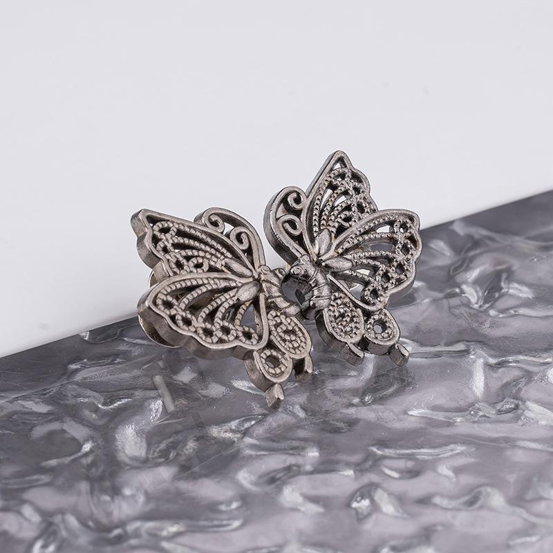Clip Regolabili con Bottone Jeans per Pantaloni Gonne Stringivita Fibbia Bottone a Pressione Regolatore Spilla a Farfalla Bottone Forniture per Abbigliamento