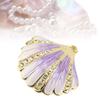 Trinket Box Metal Sea  Figurine with Rhinestone Decor Jewelry Display Holder for Ear s   Necklace