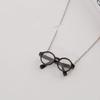 Creative Mini Glasses Shaped Necklace Fashion Accessory Made of Titanium Steel and Acrylic for Sensitive Skin Long Lasting Wear