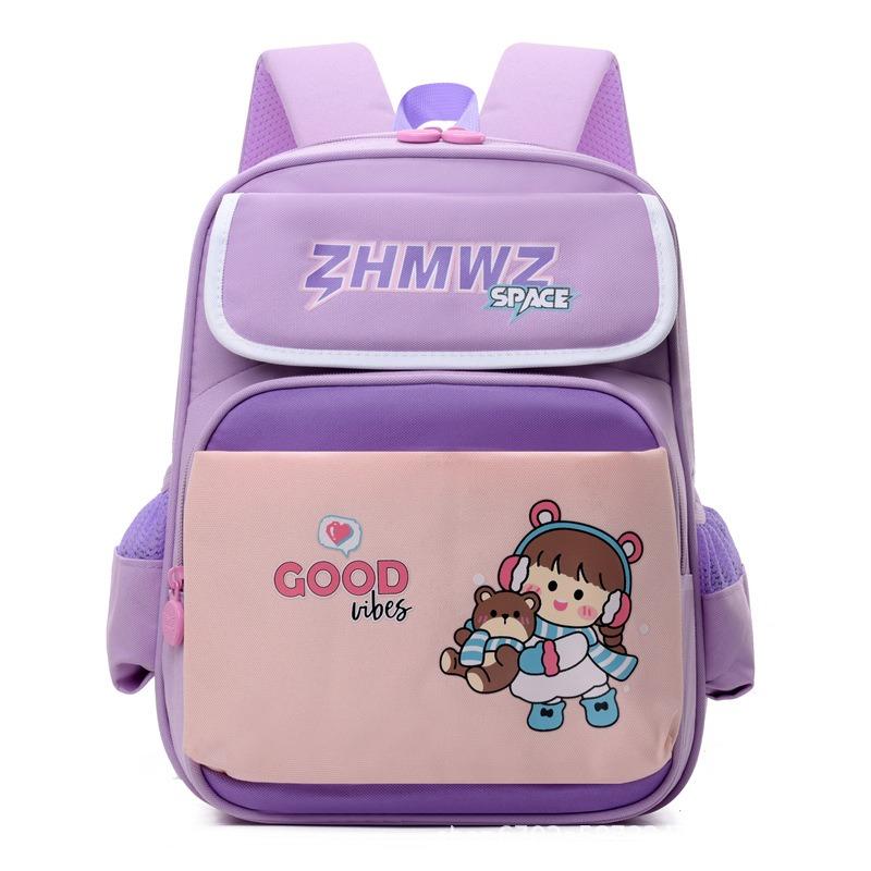 Cute Schoolbag Children Primary School Students Grade 1-3 Cartoon Backpack Boys and Girls Large Capacity Lightweight Weight Weight Reduction Backpack