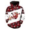 Christmas Theme Graphic Men's Fashion Red Hoodie Streetwear Hoodies Hooded Front Pocket Designer Hoodie Sweatshirt