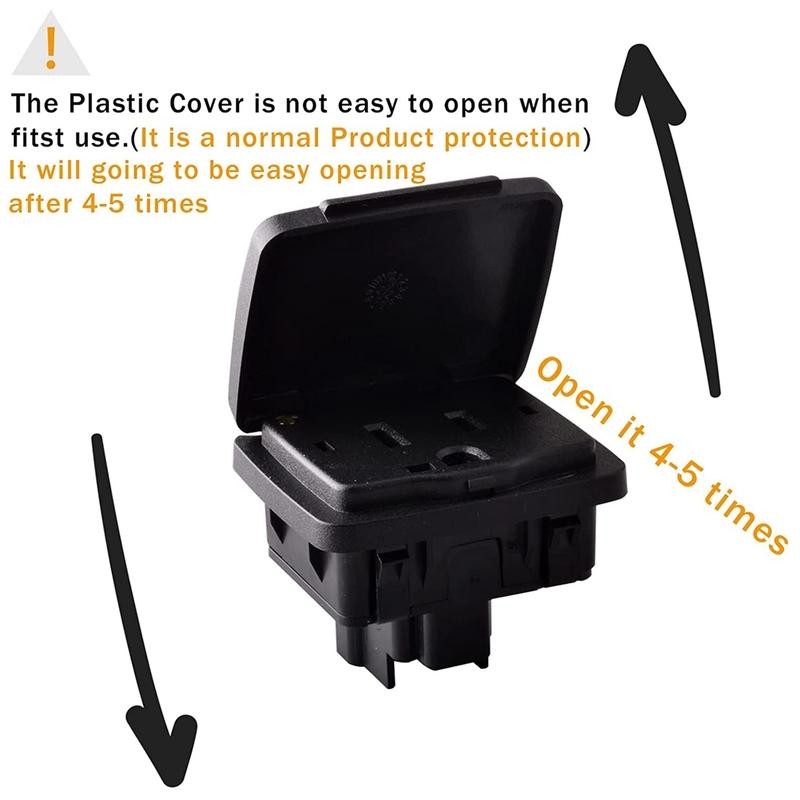 A03E-Back Seat 12V Power Outlet For Ford F150 2015-2016 F250/F350 2017 Rear Power Socket FL3Z19N236A