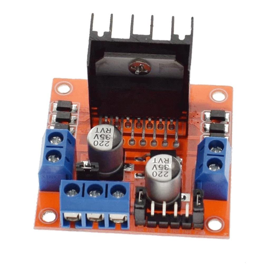 For L298N Motor Driver Board Dual H-Bridge Module for Robotic Cars 5V Logic Regulator 7V-24V Operating Voltage 2A Per Bridge DIY