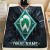 Custom Name Werder Bremen Flannel Blanket, High Quality Comfortable for All Seasons, Home Decor, Warmth and Comfort