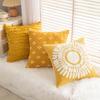 Ins-Shi Nordisch Gelbes Kissen Blumenstickerei Kissenbezug Wohnzimmer Sofa Kissen Musterzimmer Nachttischkissen