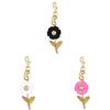 Style Flower Keychain With Embedded Crystals For Girls Bag Decor