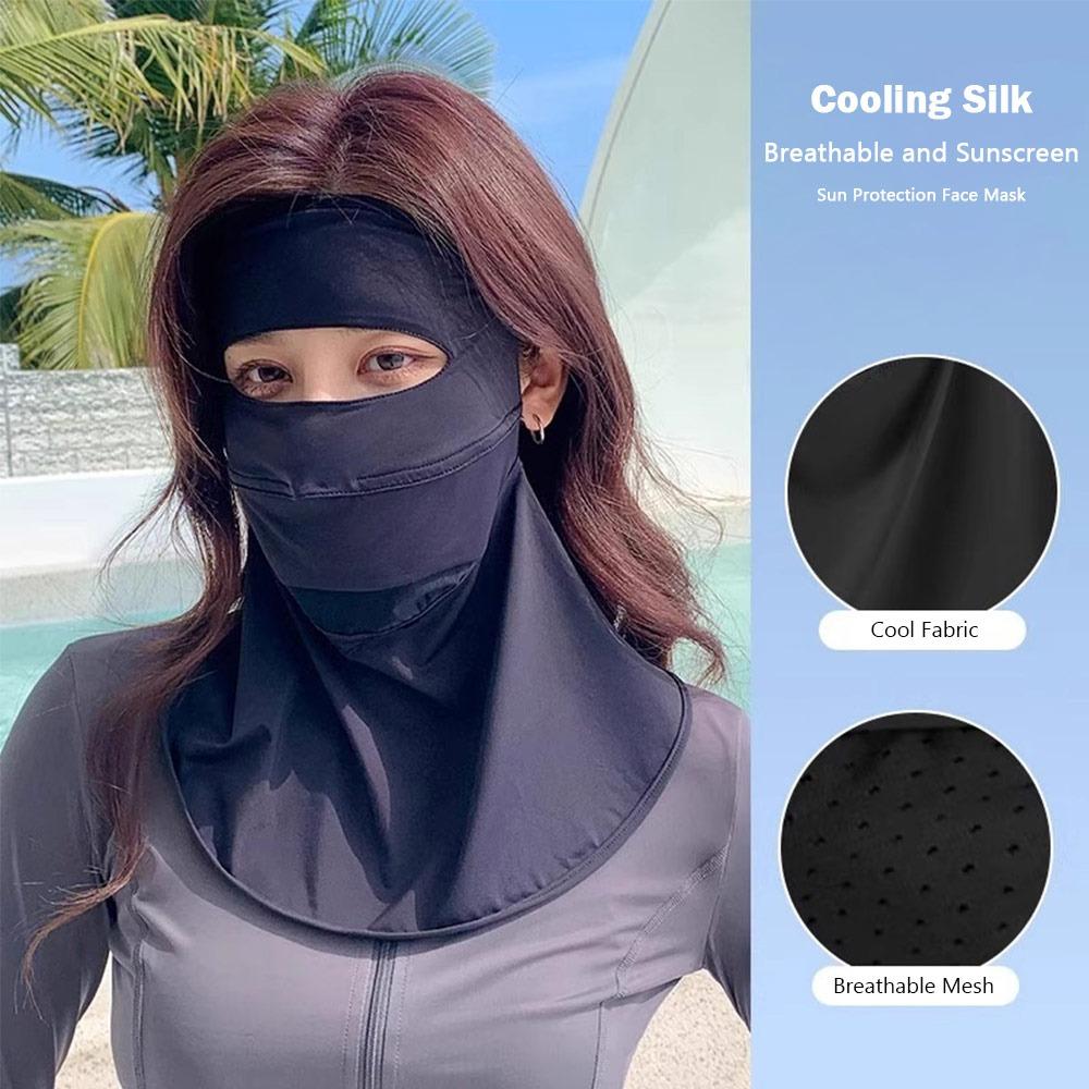 Sun Protection Sunscreen Mask Traceless Riding Facemask Breathable Driving Face Mask  Summer