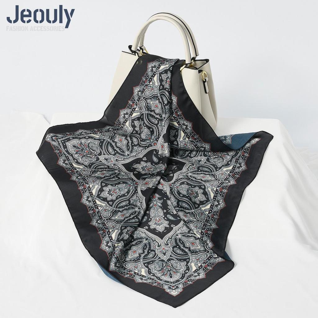 Cross-Border 70cm Silk Cashew Print Scarf - Autumn/Winter Women's Fashion Headscarf