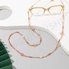 Creative Color Series Gravel Glasses Rope Ins Women's Anti-lost Pearl + Crystal Neck Glasses Chain Glasses Rope