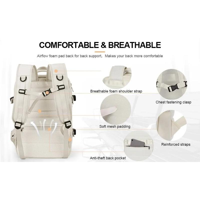 40L Travel Backpack for Women Expandable Weekender Hiking Laptop Backpack with USB Port Large Waterproof Men's Backpack