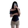 Spicy Girl One-Shoulder Slimming Waist-Hug T-Shirt - Summer Versatile Women's Top