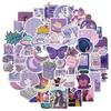 Set of 50 Funny Vinyl Stickers, Cute Purple Girly Graffiti Sticke