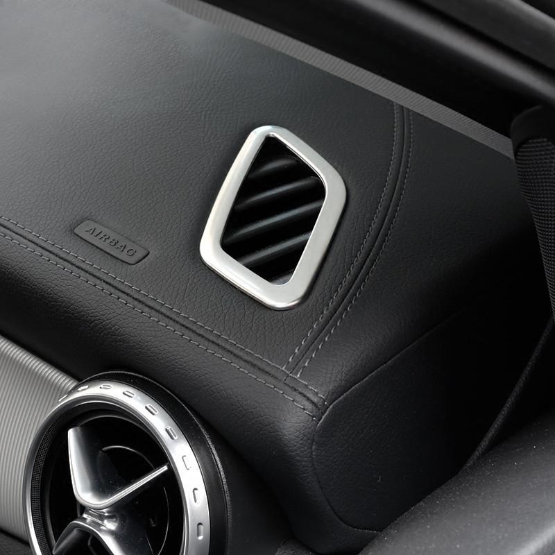 Pour Mercedes Benz CLA C117 GLA X156 Classe A W176 2013-18 Tableau de bord AC Climatiseur Grille d'aération Cadre Décoration Couvercle Autocollant Garniture