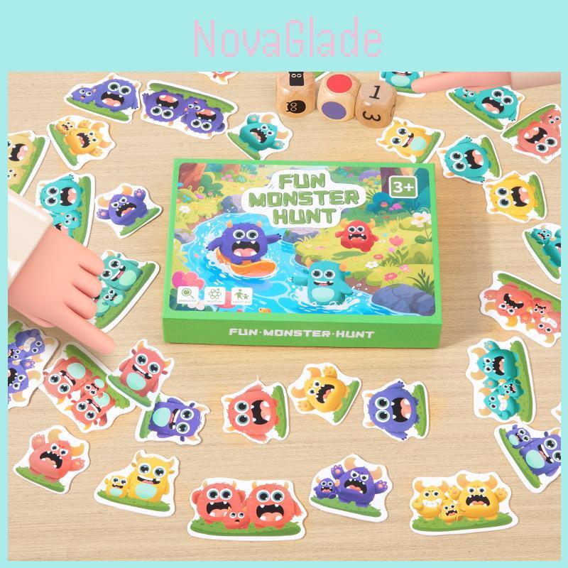 Wood Fun Monster Hunt Desktop Interactive Game Children Puzzle Toy For Kids Early Education