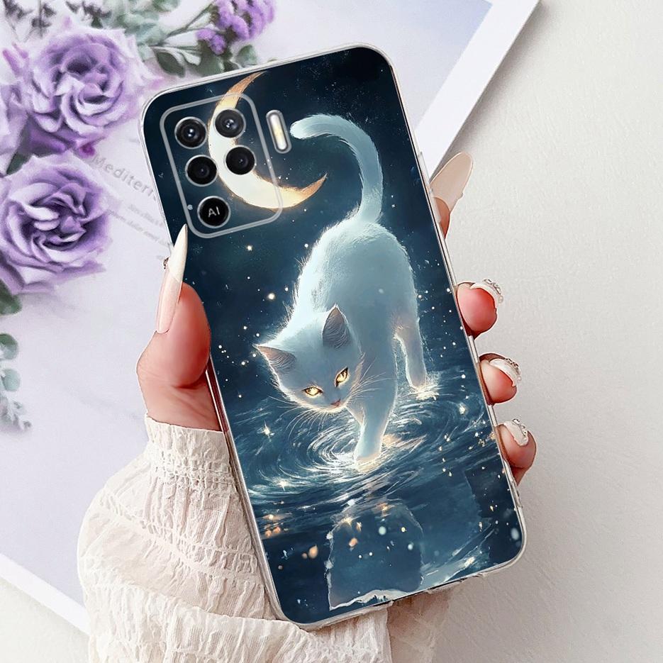 For Oppo Reno 5 Lite Case CPH2205 Fashion Painted Cover Soft Slim Phone Case For Oppo Reno5 Lite Reno 5F 5Z Reno5F Reno5Z Fundas