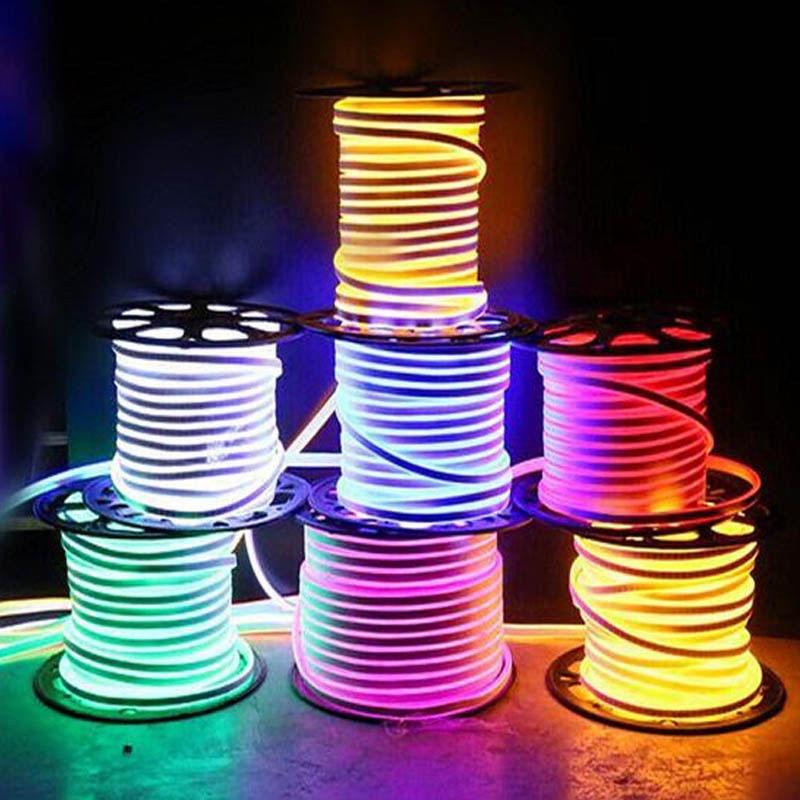 Vibrant Rgb Led Neon Light Strip Ip65 Waterproof With 120 Leds Per Meter For Stunning Decor