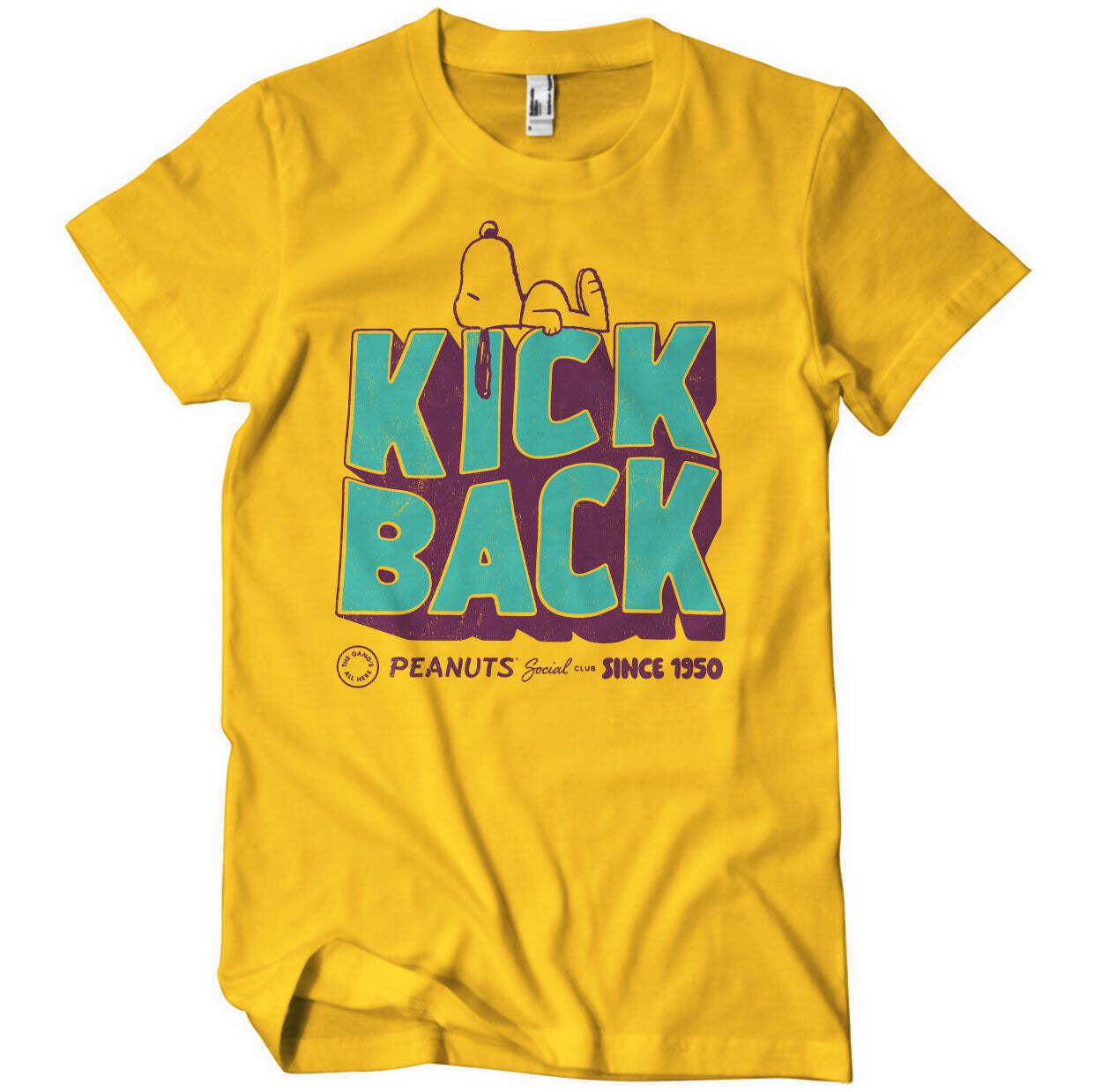 Officially Licensed Peanuts Kick Back Social Club Mens T-Shirt L