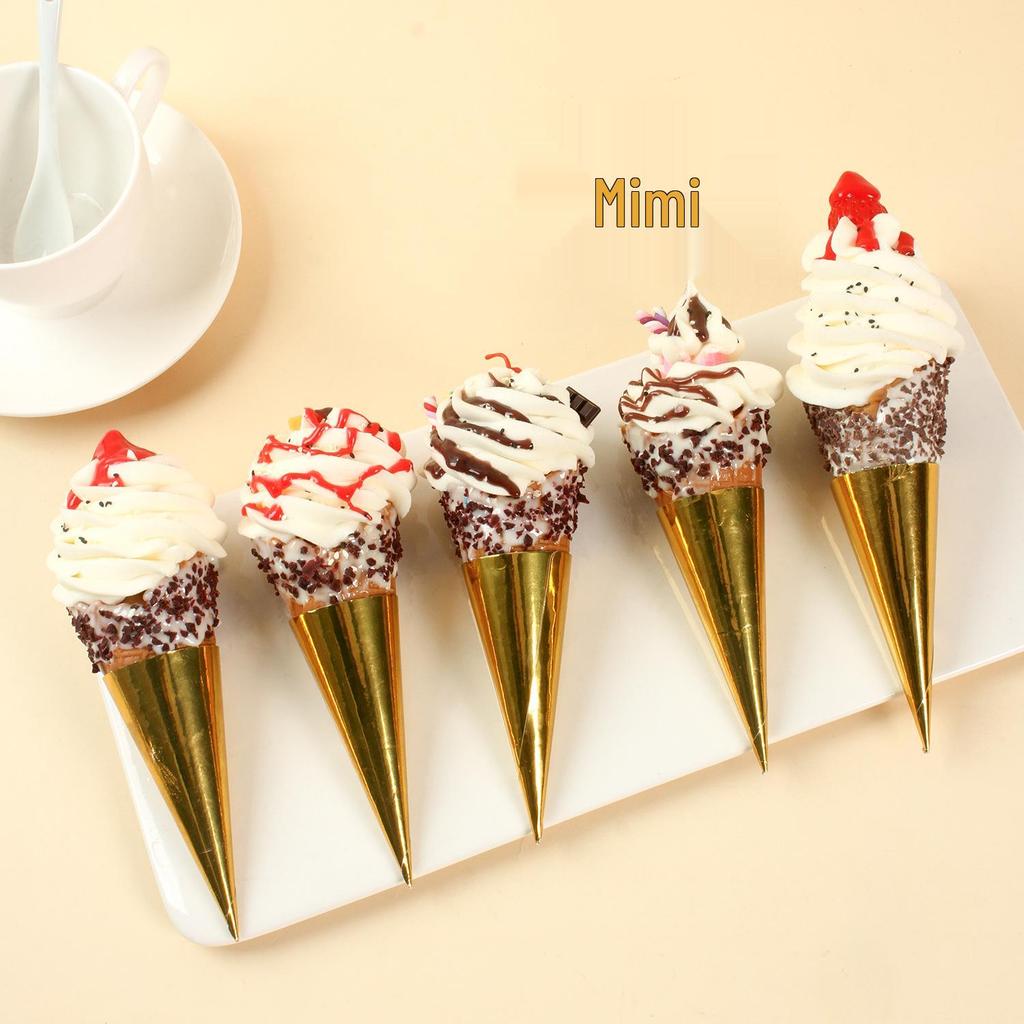 Cono Gelato Croccante Marmellata Simulazione - Oggetto di Scena Decorazione Negozio Bevande Fredde