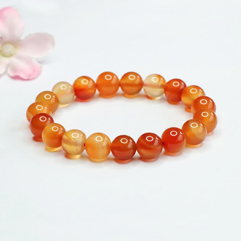 Juan Yu Natural Agate Bracelet - Icy Candy Red & Yellow Chalcedony