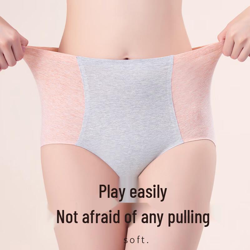 Langsha Women's High-Waist Tummy Control Antibacterial Briefs