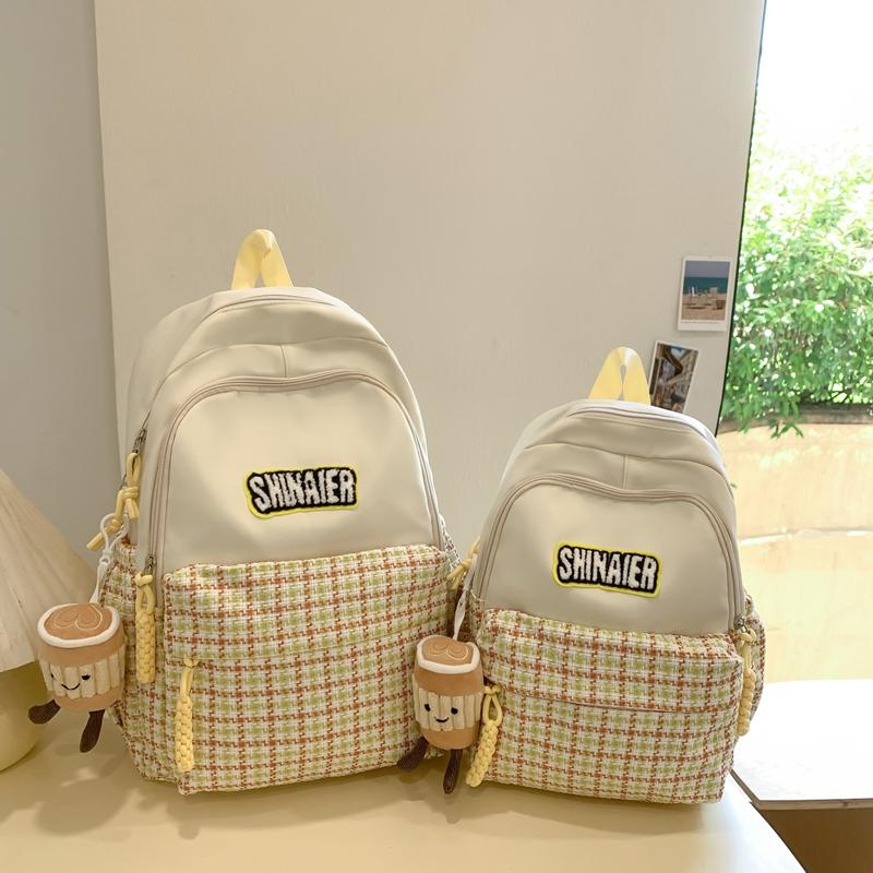 Children's Schoolbag Women's Plaid Backpack Student Backpack