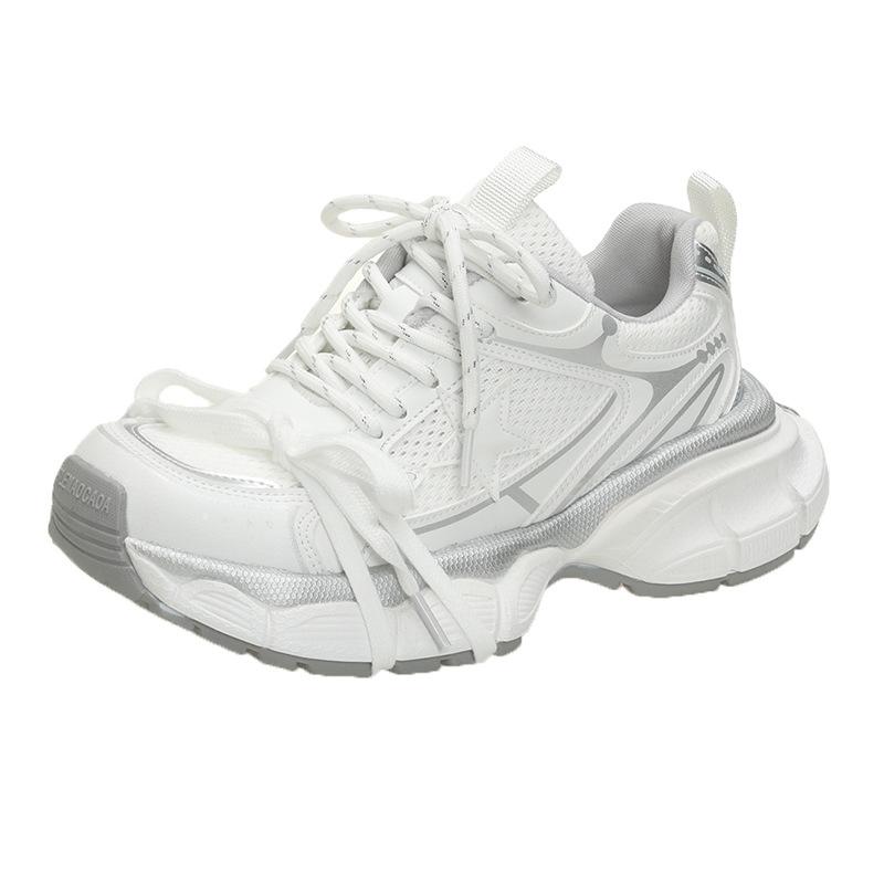 

Fashion platform dad shoes women s summer new casual shoes mesh breathable heightening sports shoes women 35 белый