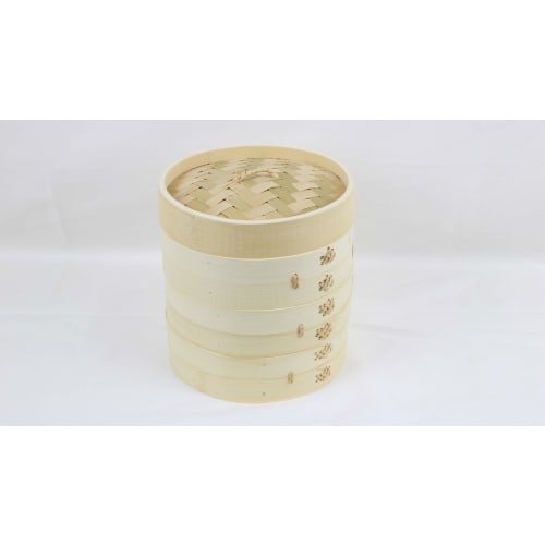 Bamboo Steamer Set (body and Lid, 3 Pieces) (18cm (3 Bodies and 1 Lid) Set) FH85032324