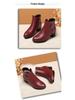 Women's Red Velvet Ankle Boots - 2023 Autumn/Winter Wedding & Banquet Style for Mothers